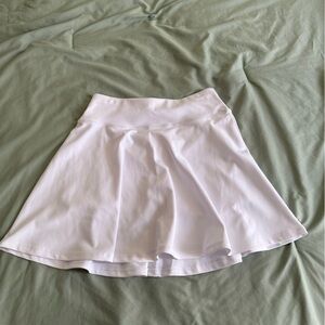 White mini tennis skirt with underpants